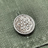 (VINTAGE) 1950'S US ARMY 13 STAR BUTTON HBT UTILITY SHIRT