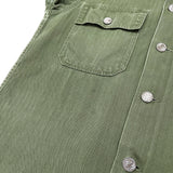 (VINTAGE) 1950'S US ARMY 13 STAR BUTTON HBT UTILITY SHIRT