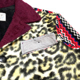 (VINTAGE) 1970'S LEOPARD PATTERN X GEOMETRIC PATTERN REMAKE PATCHWORK JACKET