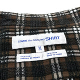 (designers) 1990'S～ MADE IN FRANCE COMME des GARCONS SHIRT PLAID PATTERN LOOP COLLAR SHORT SLEEVE BOX SHIRT
