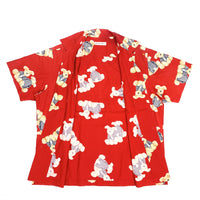 (DESIGNERS) 1990'S～ NATURE TRAIL by PINK HOUSE POODLE PATTERN ALL OVER PRINT LOOP COLLAR SHORT SLEEVE BOX SHIRT