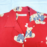 (DESIGNERS) 1990'S～ NATURE TRAIL by PINK HOUSE POODLE PATTERN ALL OVER PRINT LOOP COLLAR SHORT SLEEVE BOX SHIRT