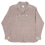 (DESIGNERS) 1990'S jipijapa DEFORMED POCKET DESIGN CHECKERED SEERSUCKER PULLOVER SHIRT