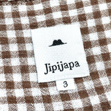 (DESIGNERS) 1990'S jipijapa DEFORMED POCKET DESIGN CHECKERED SEERSUCKER PULLOVER SHIRT