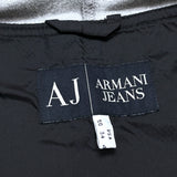 (DESIGNERS) ARMANI JEANS LAYERED STYLE NYLON VARSITY JACKET