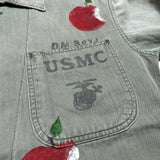 (vintage) 1940'S～ USMC P-41 HBT UTILITY JACKET WITH HAND PAINT