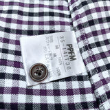 (designers) PPFM DOUBLE COLLAR DESIGN EMBROIDERED CHECKERED 2WAY SHIRT