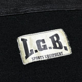 (designers) MADE IN JAPAN L.G.B. RIB KNIT PANELED PIG LEATHER ZIP UP HOODIE