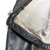 (VINTAGE) 1960'S BATES COLLARED SINGLE BREASTED LEATHER BIKER JACKET