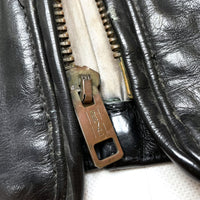 (VINTAGE) 1960'S BATES COLLARED SINGLE BREASTED LEATHER BIKER JACKET