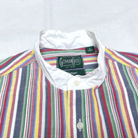 (VINTAGE) MADE IN USA GITMAN BROS Vintage STRIPED PATTERN STAND UP COLLAR SHIRT