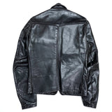 (VINTAGE) 1960'S BATES COLLARED SINGLE BREASTED LEATHER BIKER JACKET