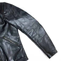 (VINTAGE) 1960'S BATES COLLARED SINGLE BREASTED LEATHER BIKER JACKET