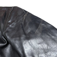 (VINTAGE) 1960'S BATES COLLARED SINGLE BREASTED LEATHER BIKER JACKET