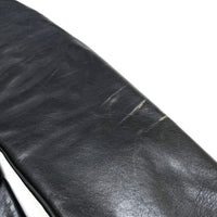 (VINTAGE) 1960'S BATES COLLARED SINGLE BREASTED LEATHER BIKER JACKET
