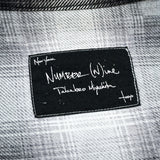 (DESIGNERS) 2000'S～ NUMBER NINE SHADOW PLAID PRINT FLANNEL WESTERN SHIRT WITH GUSSET