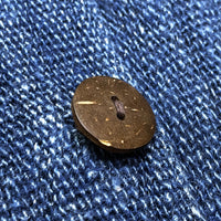 (VINTAGE) MADE IN INDIA GRANPIE LINEN 100% INDIGO DYED STAND UP COLLAR JACKET
