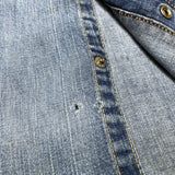 (vintage) 1960'S～ BAR C FULL SNAP BUTTON STYLE SLEEVE CUT OFF DENIM WESTERN SHIRT VEST