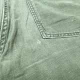 (vintage) 1970 US ARMY COTTON SATIN CUT OFF BALER PANTS SHORTS