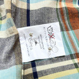 (designers) MADE IN JAPAN Jipijapa LATTICE PATTERN LOOP COLLAR SHORT SLEEVE BUTTON DOWN BOX SHIRT
