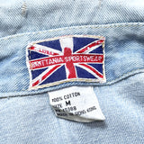 (vintage) 1970'S～ MADE IN HONG KONG BRITTANIA SPORTSWEAR ZIP UP DENIM TRUCKER JACKET WITH PATCHES