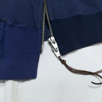 (DESIGNERS) MADE IN JAPAN gilet DOCKING REMAKE LONG LENGTH ZIP UP HOODIE SWEAT SHIRT