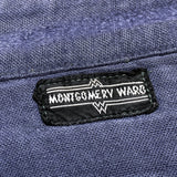 (BORO) 1940'S MONTGOMERY WARD PLAIN FLANNEL SHIRT WITH GUSSET