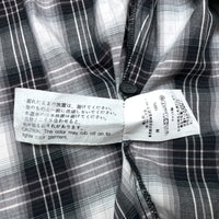 (DESIGNERS) MADE IN USA AIE SHADOW PLAID GATHERED LOOP COLLAR SHIRT