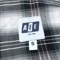 (DESIGNERS) MADE IN USA AIE SHADOW PLAID GATHERED LOOP COLLAR SHIRT