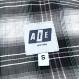 (DESIGNERS) MADE IN USA AIE SHADOW PLAID GATHERED LOOP COLLAR SHIRT