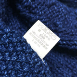 (VINTAGE) MADE IN SCOTLAND INVERALLAN 1A INDIGO COTTON HAND KNIT