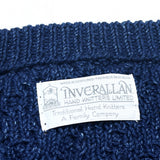 (VINTAGE) MADE IN SCOTLAND INVERALLAN 1A INDIGO COTTON HAND KNIT