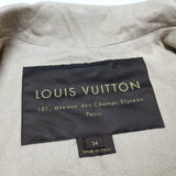 (DESIGNERS) MADE IN ITALY LOUIS VUITTON COTTON LINEN BELTED COAT AS IS WITH HANGER