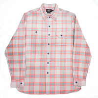 (VINTAGE) 2000'S RRL 1940'S STYLE PLAID PATTERN FLANNEL SHIRT WITH GUSSET