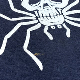 (vintage) 1960'S～ UNKNOWN SKULL SPIDER PRINT FADED SWEAT SHIRT WITH SIDE GUSSET