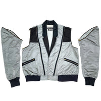 (VINTAGE) 1980'S Panno d'or 2WAY DESIGN NYLON JACKET WITH ZIPPER