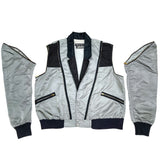 (VINTAGE) 1980'S Panno d'or 2WAY DESIGN NYLON JACKET WITH ZIPPER