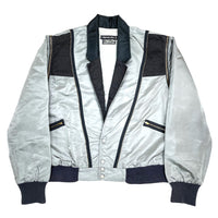 (VINTAGE) 1980'S Panno d'or 2WAY DESIGN NYLON JACKET WITH ZIPPER