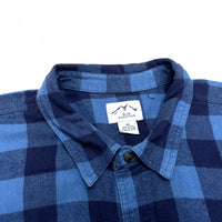 (UNIQUE) 2000'S～ BLUE MOUNTAIN BLOCK CHECKERED REMAKE? LIGHT FLANNEL PARACHUTE SHIRT