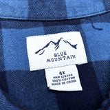 (UNIQUE) 2000'S～ BLUE MOUNTAIN BLOCK CHECKERED REMAKE? LIGHT FLANNEL PARACHUTE SHIRT