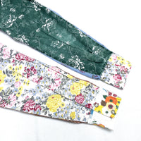 (VINTAGE) 1970'S impact PALID PATTERN BANDANA PATTERN JAPANESE PATTERN FLOWER PATTERN PANELED PATCHWORK SHIRT