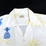 (VINTAGE) 1960'S～ ARROW PINEAPPLE PATTERN ALL OVER PRINT COTTON HAWAIIAN SHIRT