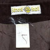(VINTAGE) 1980'S～ Edmond Boublil DEFORMED HOOK DESIGN LATTICE PATTERN HOODED WOOL COAT