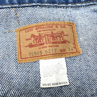 (VINTAGE) 1970'S～ MADE IN USA Levi's 70505-0217 SMALL e DENIM TRUCKER JACKET WITH CARE TAG