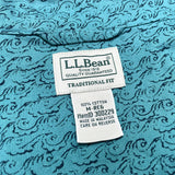 (vintage) 2000'S～ L.L.BEAN WAVE PATTERN TOTAL PATTERN PRINT LOOP COLLAR SHORT SLEEVE BOX SHIRT