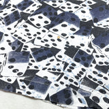 (vintage) 1990'S～ M.E. SPORT DICE PATTERN TOTAL PATTERN PRINT OPEN COLLAR SHORT SLEEVE BOX SHIRT