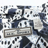 (vintage) 1990'S～ M.E. SPORT DICE PATTERN TOTAL PATTERN PRINT OPEN COLLAR SHORT SLEEVE BOX SHIRT