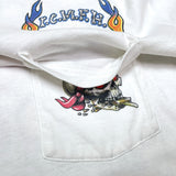 (t-shirt) 1990'S～ ICE CREAM MAN SKULL PRINT T-SHIRT WITH POCKET