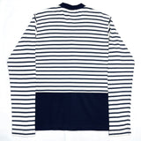 (DESIGNERS) AD2016 COMME des GARCONS HOMME STRIPED COTTON LINEN CARDIGAN