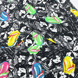 (t-shirt) 1989 MADE IN USA ROLLING STONES TOTAL PATTERN PRINT T-SHIRT